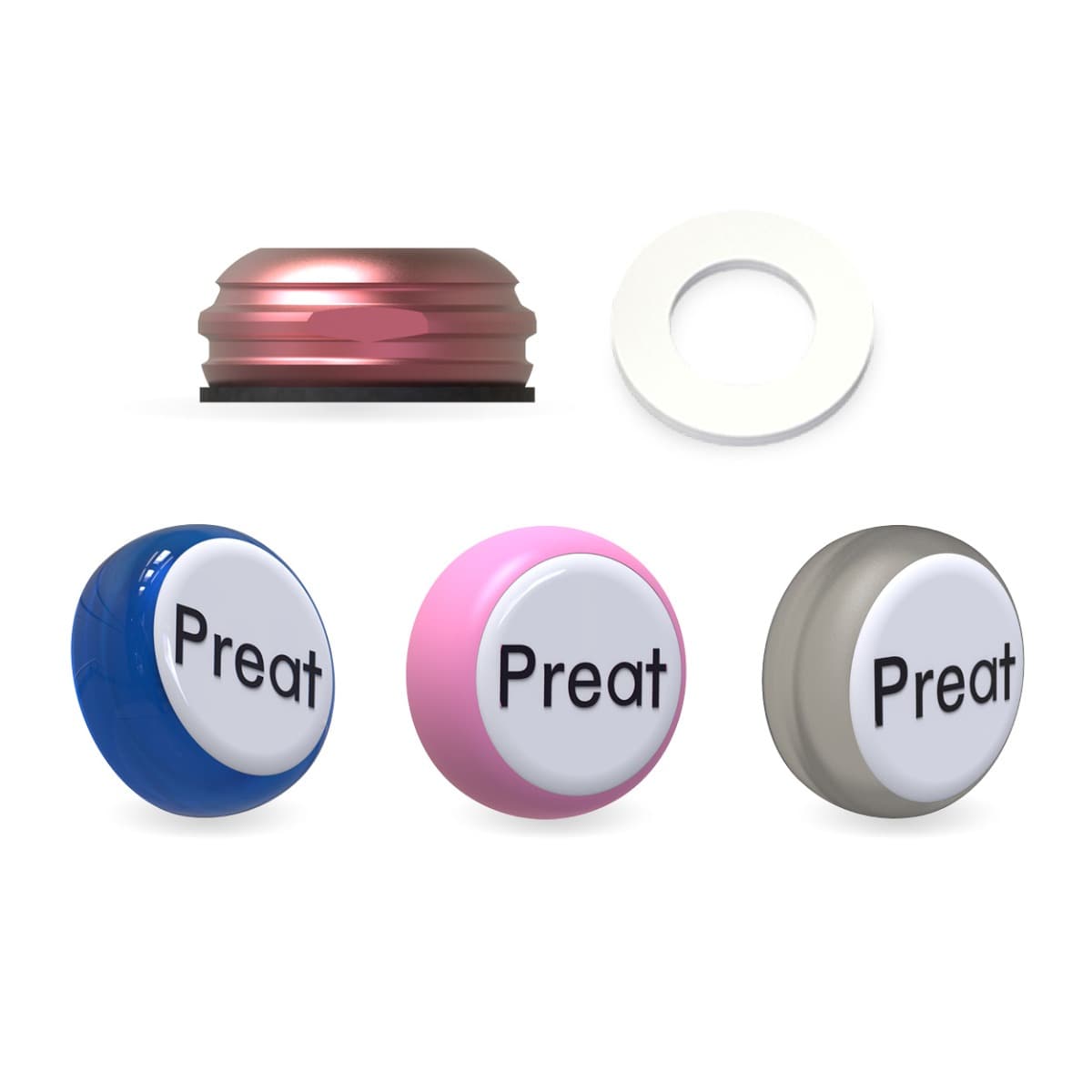 PreatLoc™ Standard Pivot Processing Pack Assembly - Anodized Cap 10 Pack