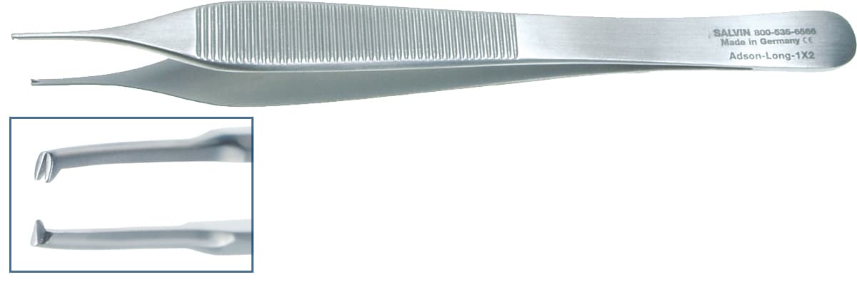 Salvin Adson Tissue Forceps - Long - 15cm