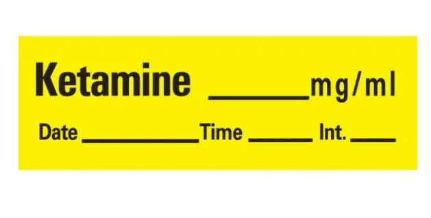 Ketamine Labels 333/Roll
