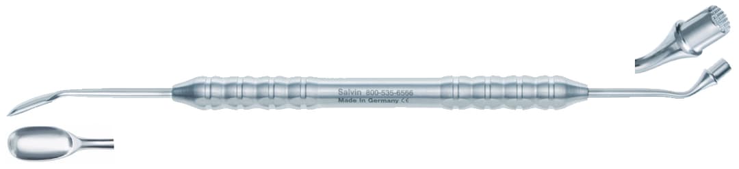 Salvin Graft Material Spoon With 4mm Serrated Graft Packer