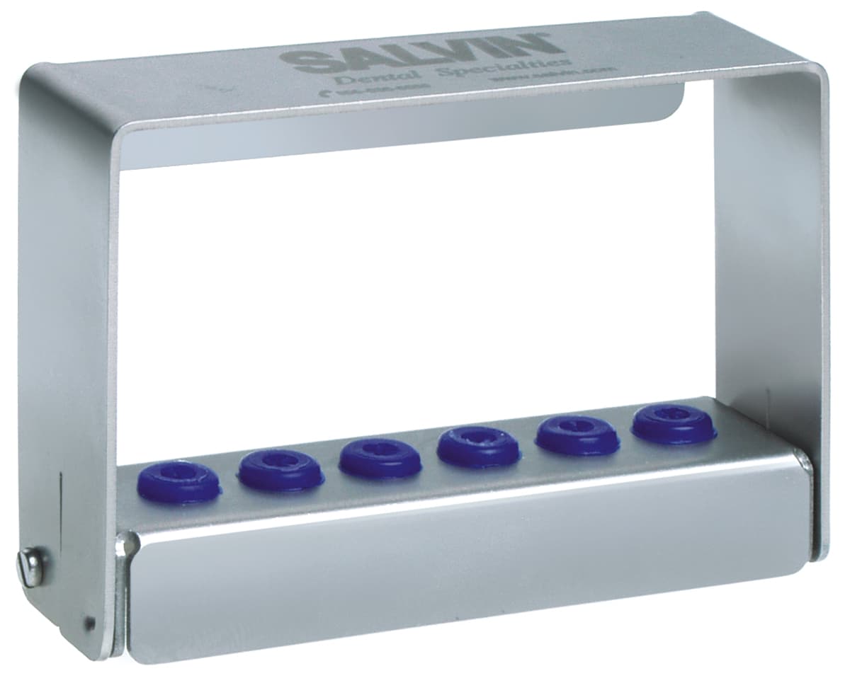 Salvin Stainless Steel Block For 6 Burs - Straight Handpiece
