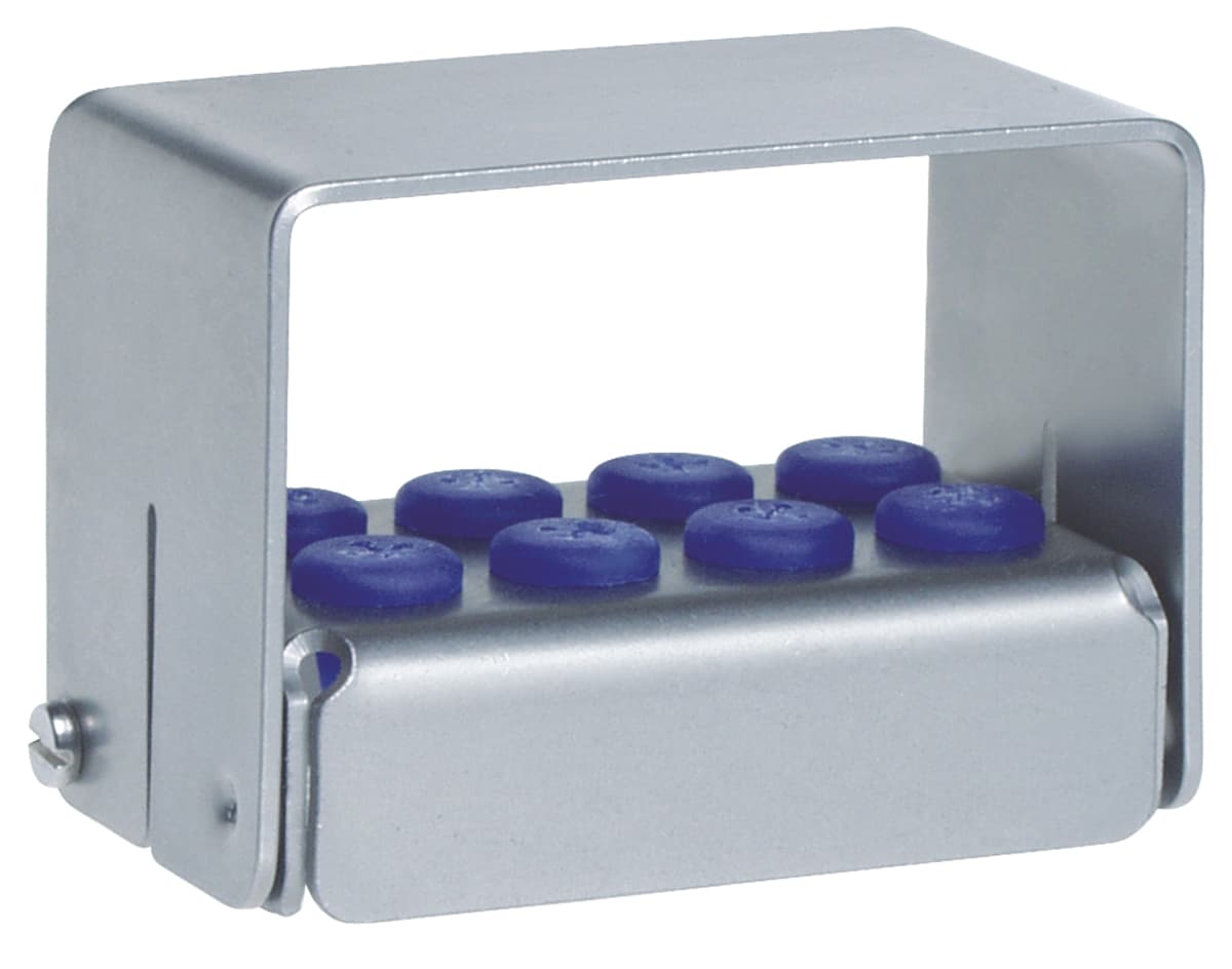 Salvin Stainless Steel Block For 8 Burs - Latch & Friction Grip