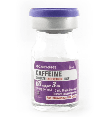 Caffeine citrate 60 mg/3 mL (20 mg/mL) Single-Dose Vial