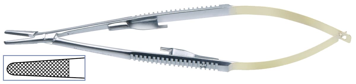 Salvin Tungsten Carbide Tipped Castroviejo Needle Holder For 3-0 To 4-0 Sutures