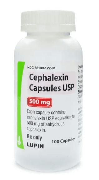 Cephalexin 500 mg Capsules 100/Bottle