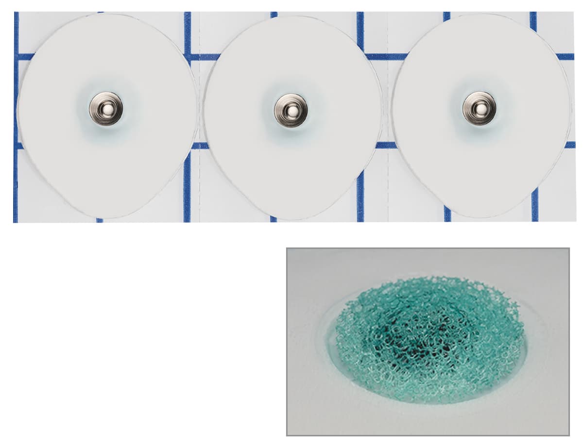 Wet Gel Foam Electrode ECG Patches - 50 per pack