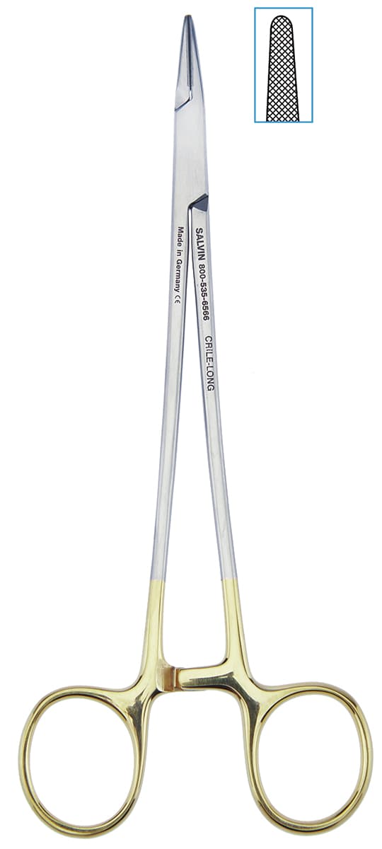 Salvin Crile Wood Needle Holder-Long - 7" (17.8cm)