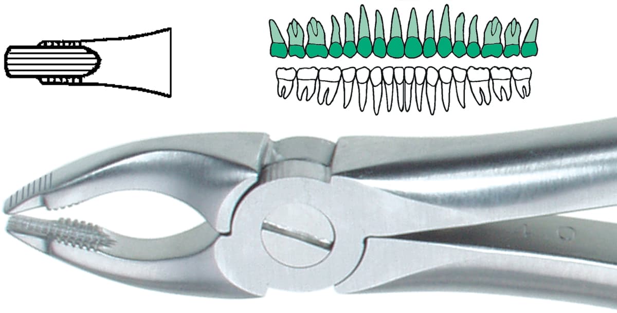 Salvin DGA-34 Deep Grip Extended Tip Length Serrated Extraction Forcep