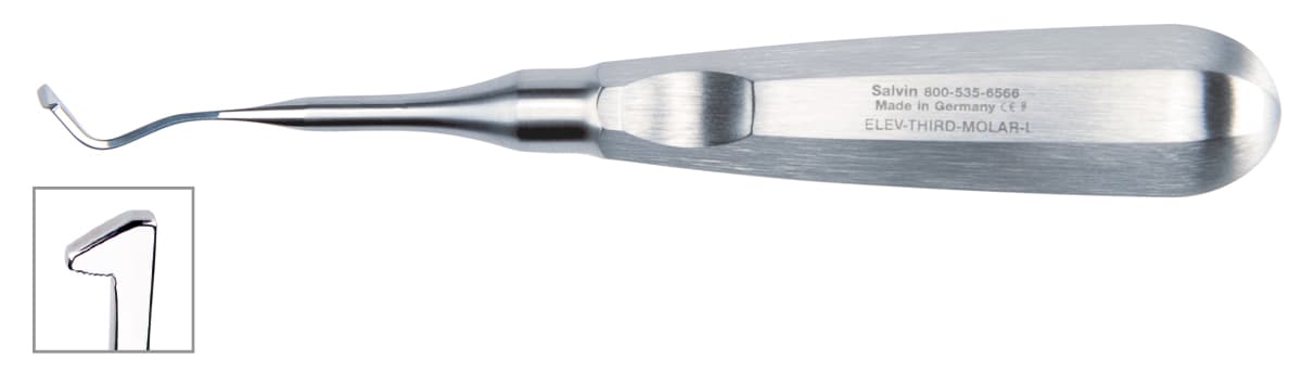 Salvin 3rd Molar Root Elevator - Left