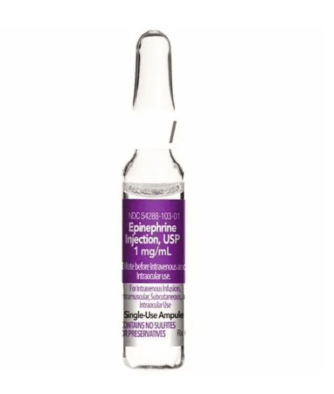 Epinephrine 1 mg/mL (1:1000) 1ml Ampule, Preservative Free 10/Box