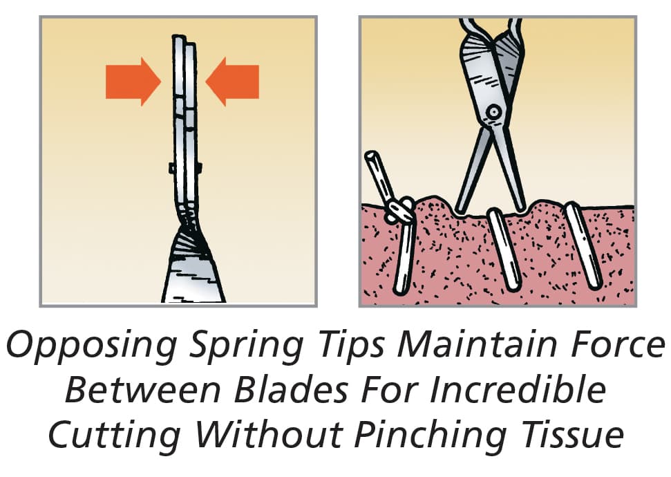 Salvin Featherlite 14cm Curved Micropoint Suture Removal Scissors