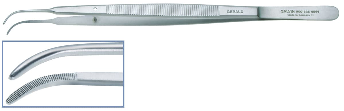 Salvin Gerald Forcep 7" Serrated - Curved