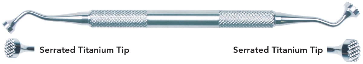 Salvin Serrated Titanium Tip Graft Packer - Large