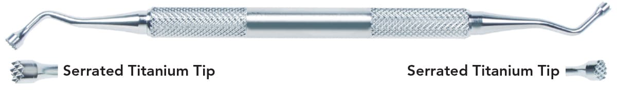 Salvin Serrated Titanium Tip Graft Packer - Small