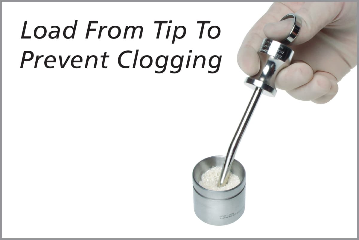 Salvin 2.8mm Diameter Stainless Steel Graft Material Syringe - Curved