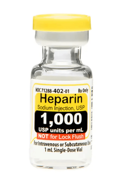 Heparin Sodium 1,000 units/mL 1 mL Single-Dose Vial