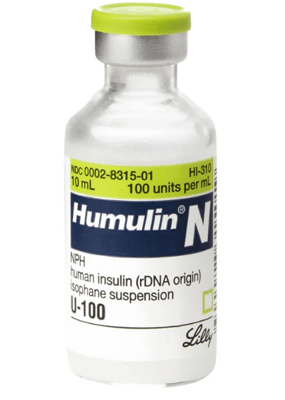Humulin N, 100 units/mL - 10 mL Vial