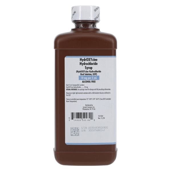 Hydroxyzine HCI Syrup 10mg/5ml Bottle