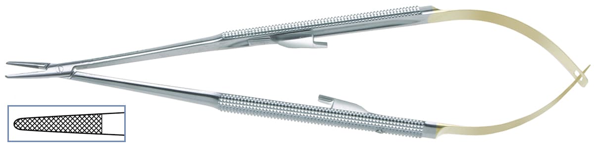 Salvin Round Jacobson Tungsten Carbide Tipped Needle Holder - For 5-0 to 7-0 Sutures