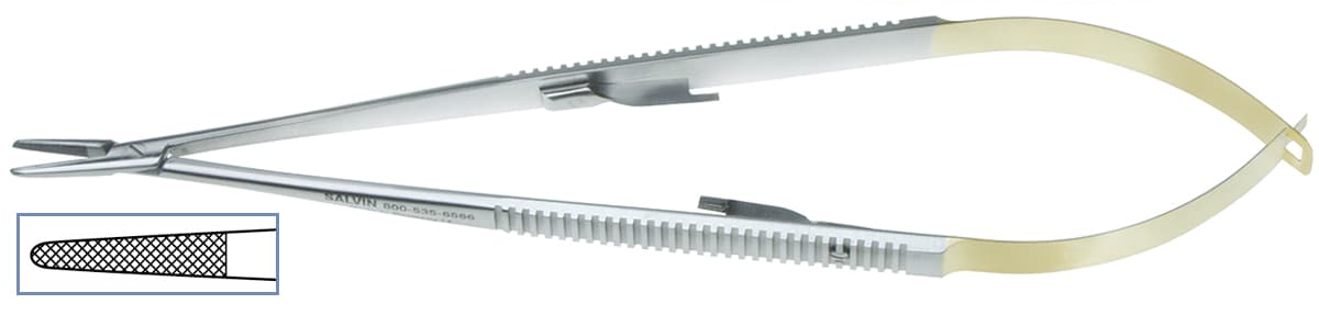 Salvin Jacobson Tungsten Carbide Tipped Needle Holder - For 5-0 to 7-0 Sutures