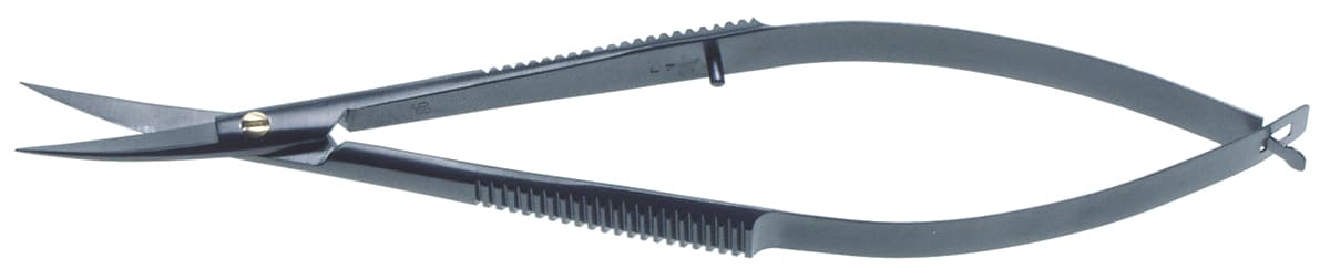Salvin Black Kryptonite Castroviejo Micro Scissors - Curved - 12cm