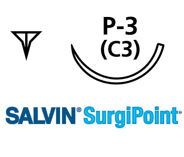 Salvin SurgiPoint 6-0 Monoderm™ - 18" (45cm) - Violet - P-3 (C3) - Box of 12