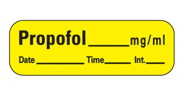 Propofol Yellow Labels 600/Roll