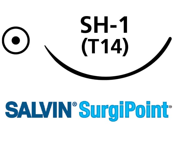 Salvin SurgiPoint 3-0 PGA Polyglycolic Acid Synthetic Absorbable-Braided  SH-1 (T14) 30” (76cm) - Box of 12