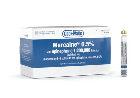 Marcaine® 0.5% with Epinephrine 1:200,000 1.8 mL Cartridge 50/Box