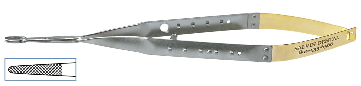 Featherlite Snagless Needle Holder For 5-0 to 10-0 Sutures - Thumb Lock