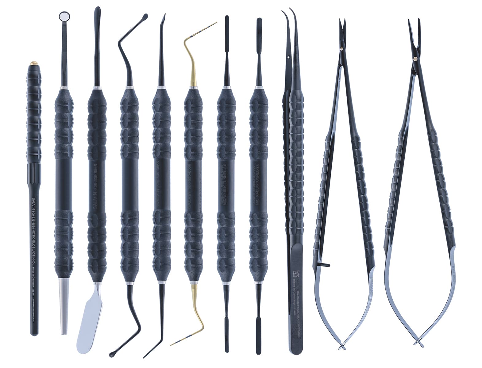 Salvin Non-Glare Featherweight Microsurgery Instrument Set