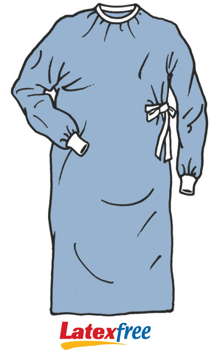 Disposable Blue O/R Gown (Non-Sterile)  - Case of 50