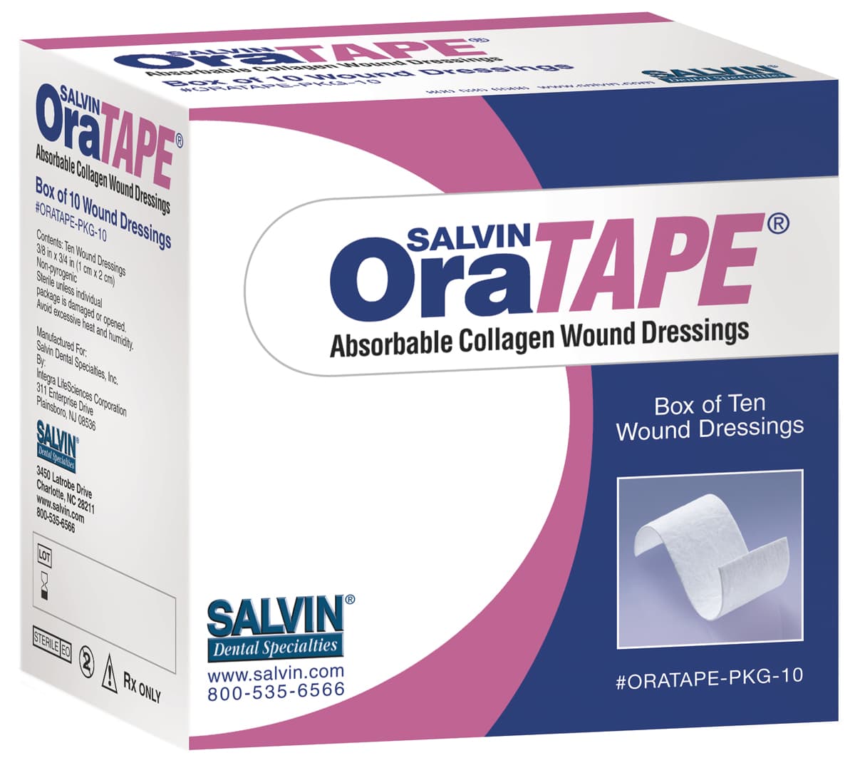 Salvin OraTAPE Resorbable Collagen Wound Dressing - Package of 10