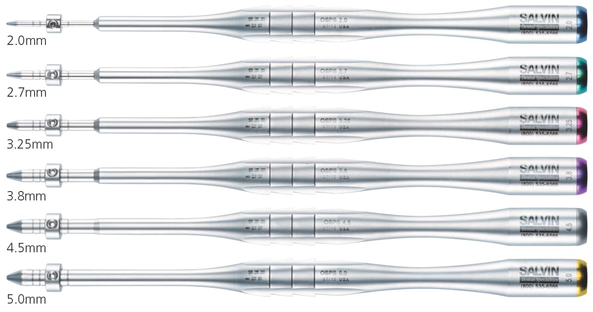 Salvin Straight Bone Spreading Kit - Set of 6 Spreading Osteotomes With Adjustable Stops