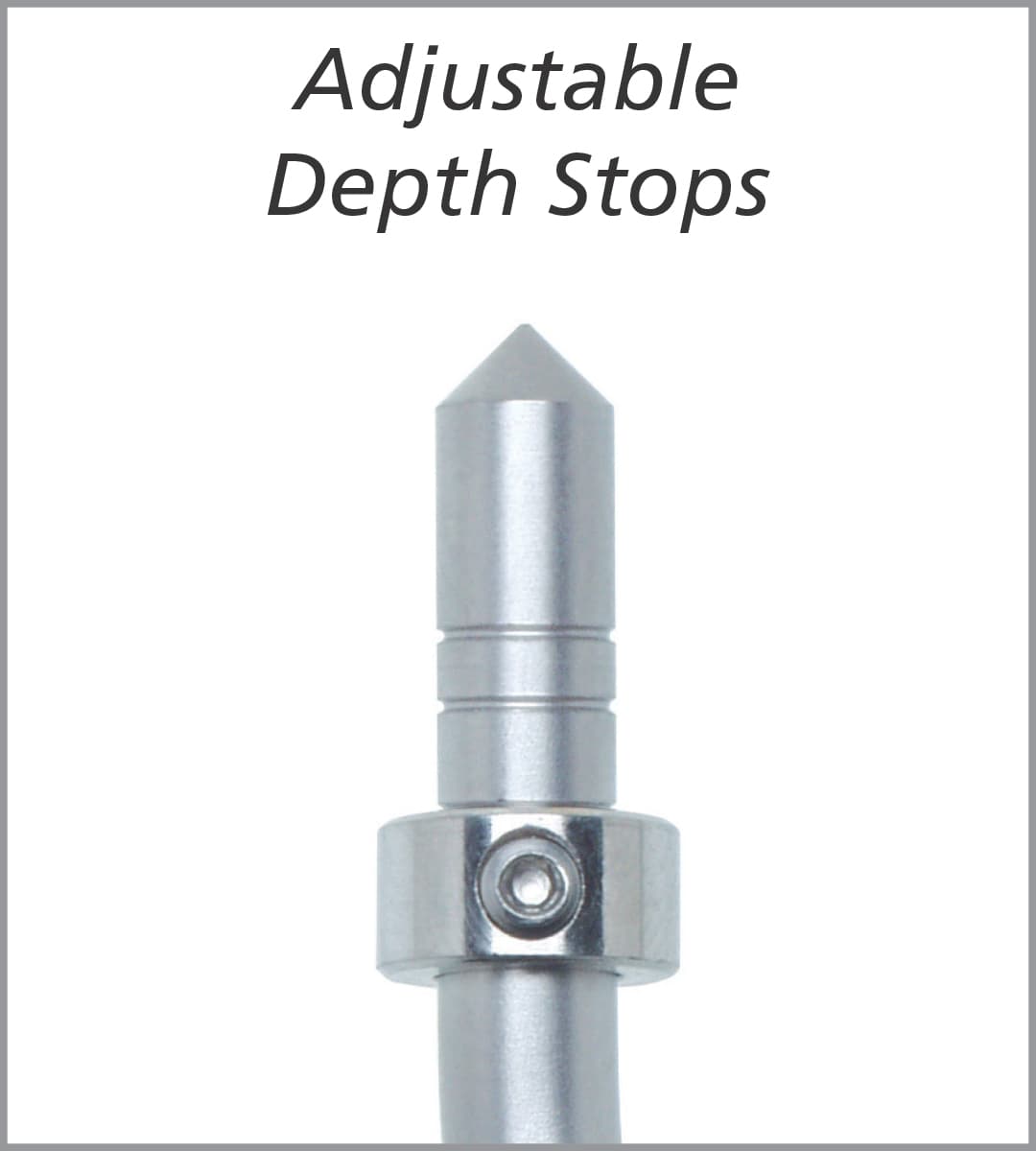 Salvin Tapered Implant Osteotomes - Set of 5 Osteotomes With Adjustable Stops