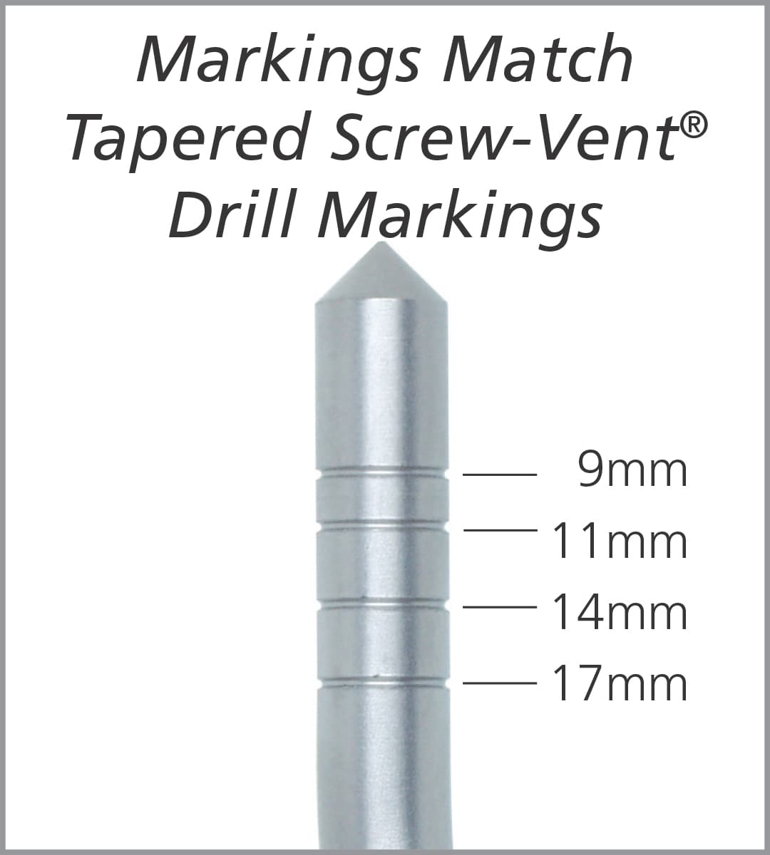 Salvin Tapered Implant Osteotomes - Set of 5 Osteotomes With Adjustable Stops