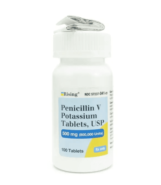 Penicillin V Potassium 500 mg Tablet 100/Bottle