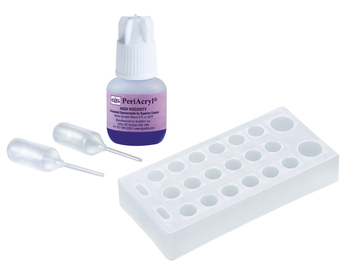 High Viscosity PeriAcryl® Dental Adhesive by GluStitch - 5mL Bottle Multi-Use Kit