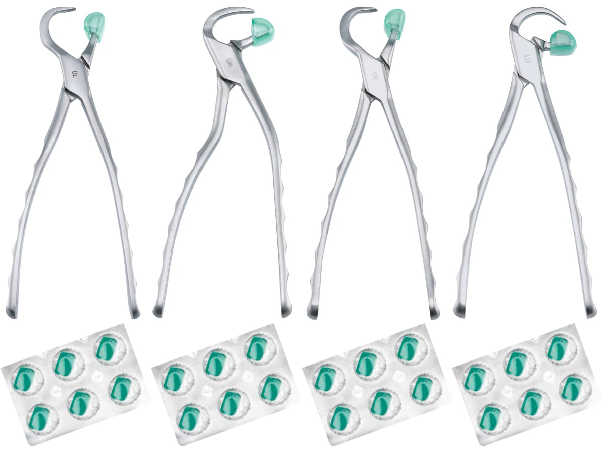 Set Of 4 Physics Forceps® With 24 Bumper Guards