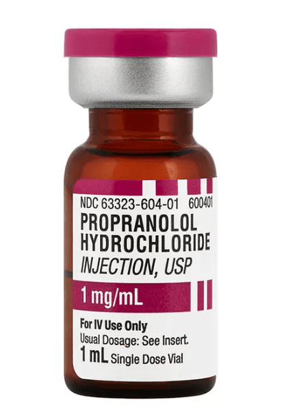 Propranolol HCl 1 mg/mL 1 mL Single-Dose Vial