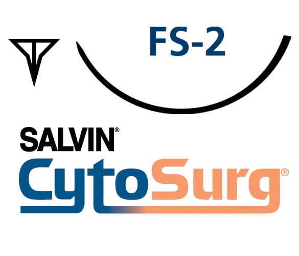 Salvin CytoSurg® PTFE 4-0 PS-2 (19mm - 3/8 Premium Circle Reverse Cutting) 24" Suture - Box of 12
