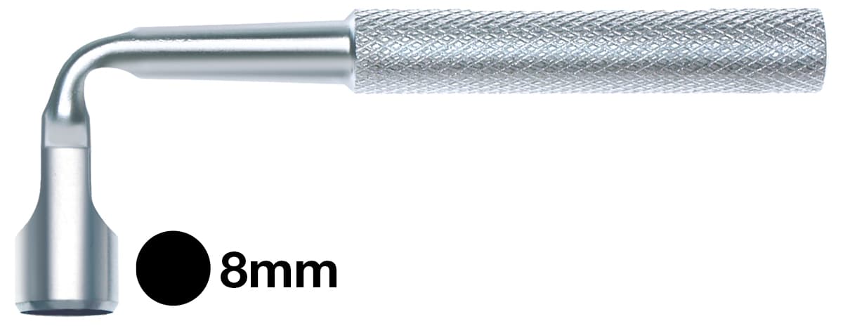 Salvin Stainless Steel Tissue Punch - Offset - 8mm Diameter