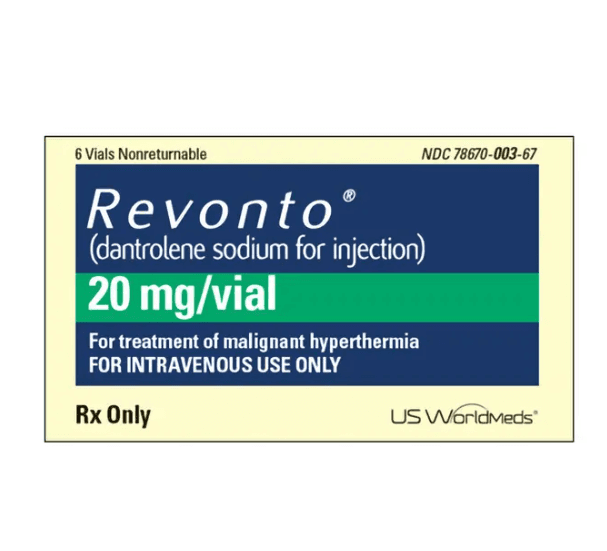 Revonto Dantrolene Sodium 20 mg 65 mL Single-Dose Vial 6/Box