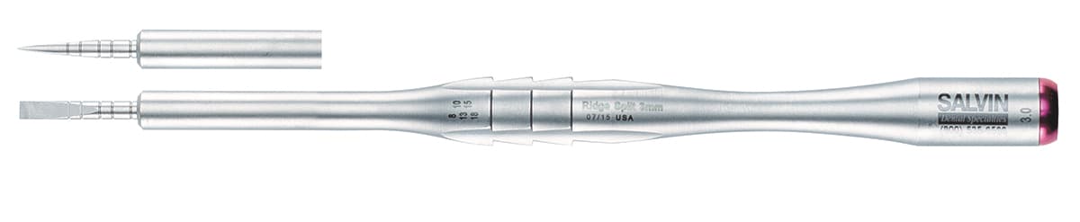 Salvin 3mm Double Sided Ridge Splitting / Expanding Chisels - Straight