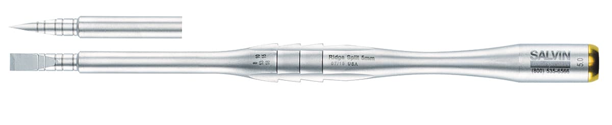 Salvin 5mm Double Sided Ridge Splitting / Expanding Chisels - Straight