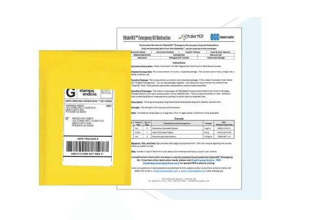 VitalertKit™ Drug Disposal Envelope