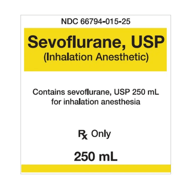 Sevoflurane 100% 250 mL Inhalation Solution 6/Bottle