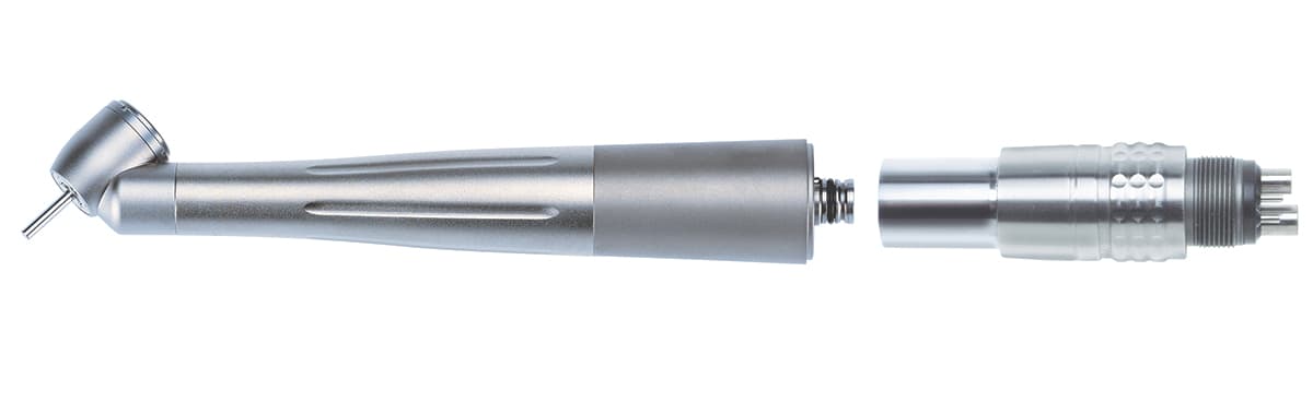 Fiber Optic 45° High Speed Handpiece With Swivel 5 Hole Fiber Optic Connector