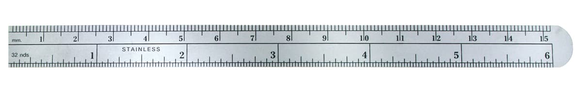 Flexible Stainless Steel Surgical Ruler -  6" (15.25cm)