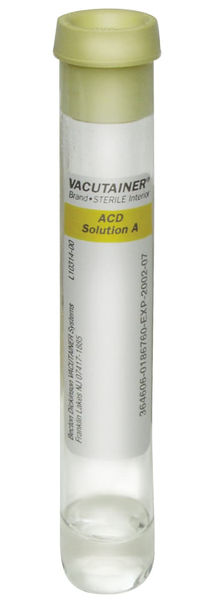 Vacutainer® Tube-Yellow - 10mL (8.5mL Draw) Citrate Additive - Package of 100